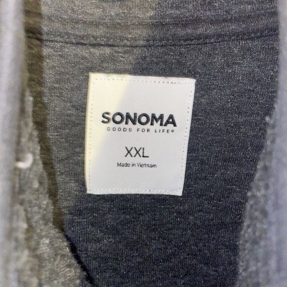 Men Big And Tall Sonoma Supersoft Sweater Fleece Dark Gray SZ 2X - Picture 6 of 6